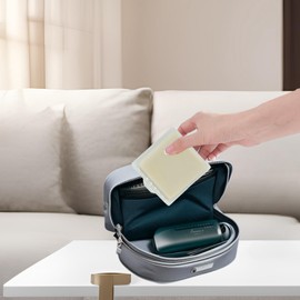 Bathroom Soap Dishes for Dr. Squatch Soap, Square Travel Soap Container with Lid, Portable Bar Soap Holder for Shower Soap Dish Box for Traveling Camping Outdoor Elimeta (Clear and Blue)