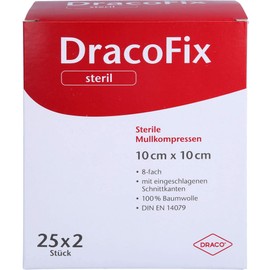 DRACOFIX PEEL Kompressen 10x10 cm steril 8fach 25X2 St