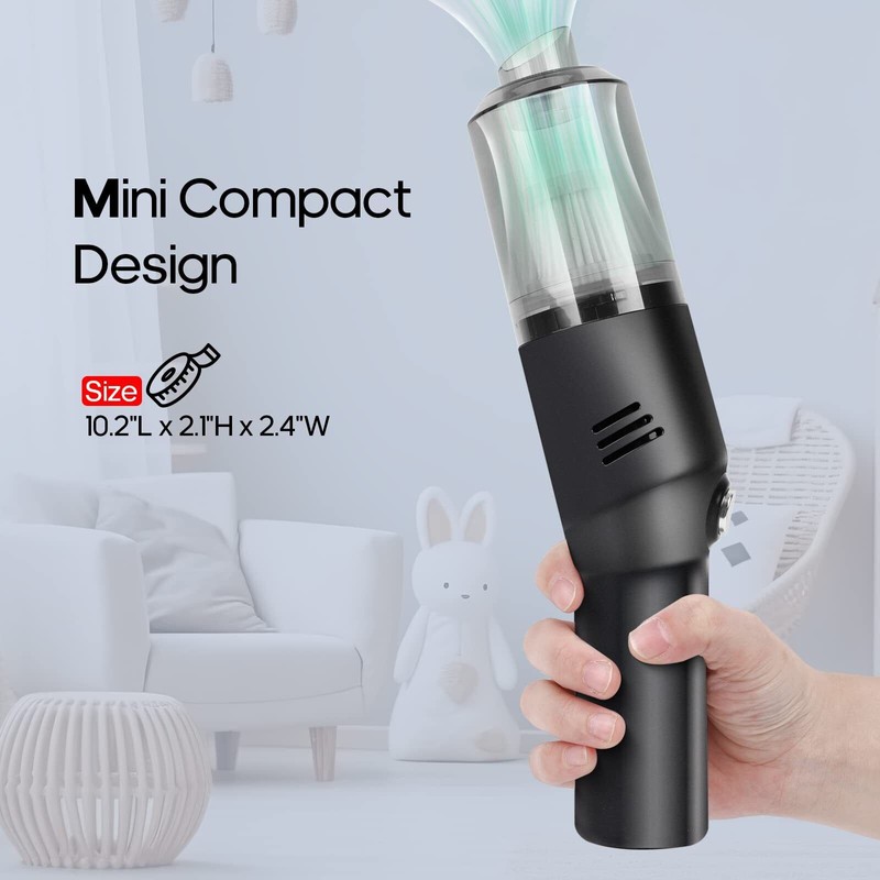 Auloea Portable Mini Car Vacuum Cleaner High Power Cordless(400g)