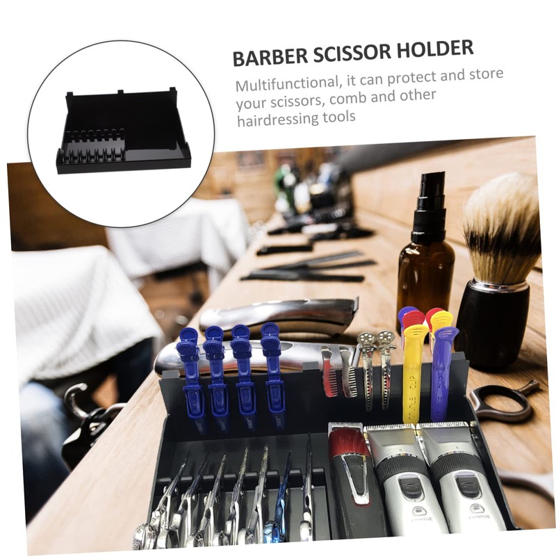 Healvian Professional Hair Scissor Stand and Comb Holder Rack for