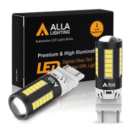 Alla Lighting WT21/7W WTY21W/7W LED Bulbs, Super Bright Rear Brake, Tail, Turn Signal Lights Bulbs Replacement 12V (6000K Xenon White)