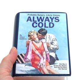 Always Cold Book pencil holder, vase, gift for reader LennyMud by Lorrie Veasey
