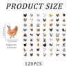 OAOSDH 120 Cartoon Chicken Stickers, Funny Stickers, Cute Animal Stickers,