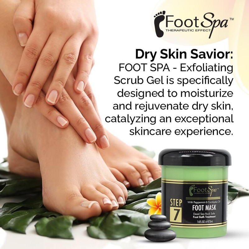 FootSpa - Cream Mask for foot, 16 Oz With Peppermint