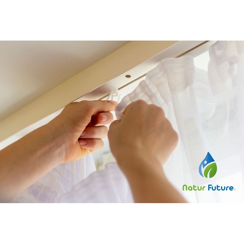 NATUR FUTURE Webstore Curtain Semi-Transparent with Ruffle Tape and Lead