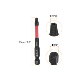 HARFINGTON 10pcs Impact Tough Torx Drill Bit T20 2.6" Length 1/4" Hex Shank S2 Steel Magnetic Insert Star 6 Point Head Screwdriver Bits