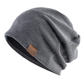Shamager Men's Knit Hat, Double Layer Structure, Spring, Summer, Autumn, Breathable, Moisture Wicking, Antibacterial, Odor Resistant, Work or School, Sports, Indoor, Outing, Bicycle, Windproof