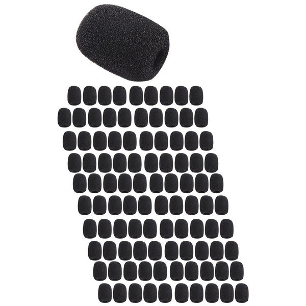 HUTSRAI 100 Pcs Foam Microphone Windshield Protective Cover Foam Protector