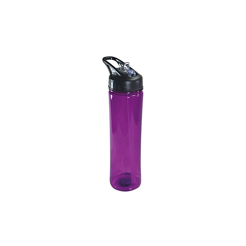 NuFazes 25 Oz Purple Plastic Water Bottle with Flip Up