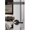 goldenwarm 1 Pack Black and Gold Interior Door Handle, Privacy