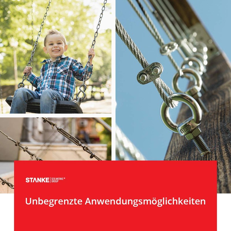 Seilwerk STANKE Wire Rope Clamp Egg-Shaped Wire Ropes Aluminium Silumin