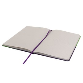 Jumble & Co Chaos & Control A5 Ruled Notebook - Deadlines & Doodles - 100% Recycled Paper - Green/Purple