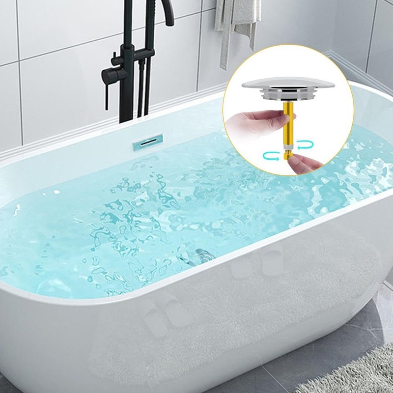 Universal Bath Plug Diameter 70 mm Adjustable for All Standard