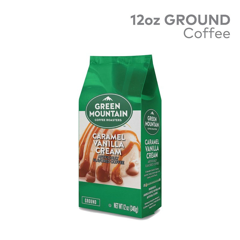 Green Mountain Coffee Roasters, Caramel Vanilla Cream, Ground Flavored Coffee,