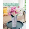 12 Inch Galvanized Metal Vases for Flowers - 6 Pcs