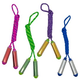 Set of 4 Skipping Ropes in Colourful Colours, Jump Rope Skipping Rope with Plastic Handles, Skipping Rope for Boys and Girls Adults Fitness