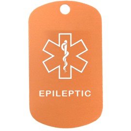 Epileptic Medical Alert ID Necklace with Copper Tag, Green Dark Silencer, and 30'' USA Chain - 154 Color Choices