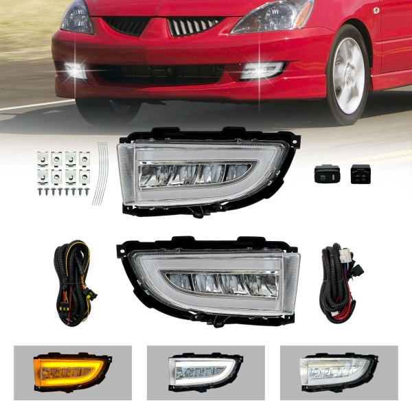 Unbranded For 2004 2005 2006 Mitsubishi Lancer with DRL LED