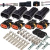 4-Pack (2-PIN) 46Amp Metri-Pack Waterproof Connector Terminals and Seals 10-12