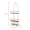 Utopia Alley Tia Rustproof Shower Caddy, Teak, 3 Shelves