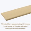 Wonderjune Door Transition Strip Wood Threshold Transition Unfinished Solid Red