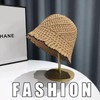 Gkaikpe Knitted Sun Hat for Women, Foldable Sunscreen Beach Hat,