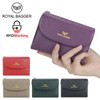 Royal Bagger RFID Blocking Women's Short Wallet Genuine Leather Multi-card