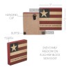 VHC Brands Faith Family Freedom on Flag MDF Block Sign