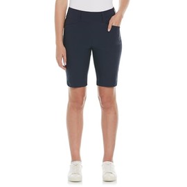 PGA TOUR Women's 9.5” Pull-On Golf Shorts with Tummy Control, Performance Stretch, Moisture-Wicking, Sun Protection, Navy