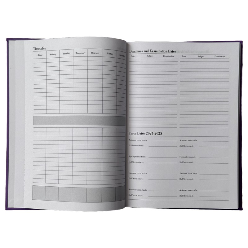 Academic Diary 2024-2025 A5 WTV Week to View - NEVY