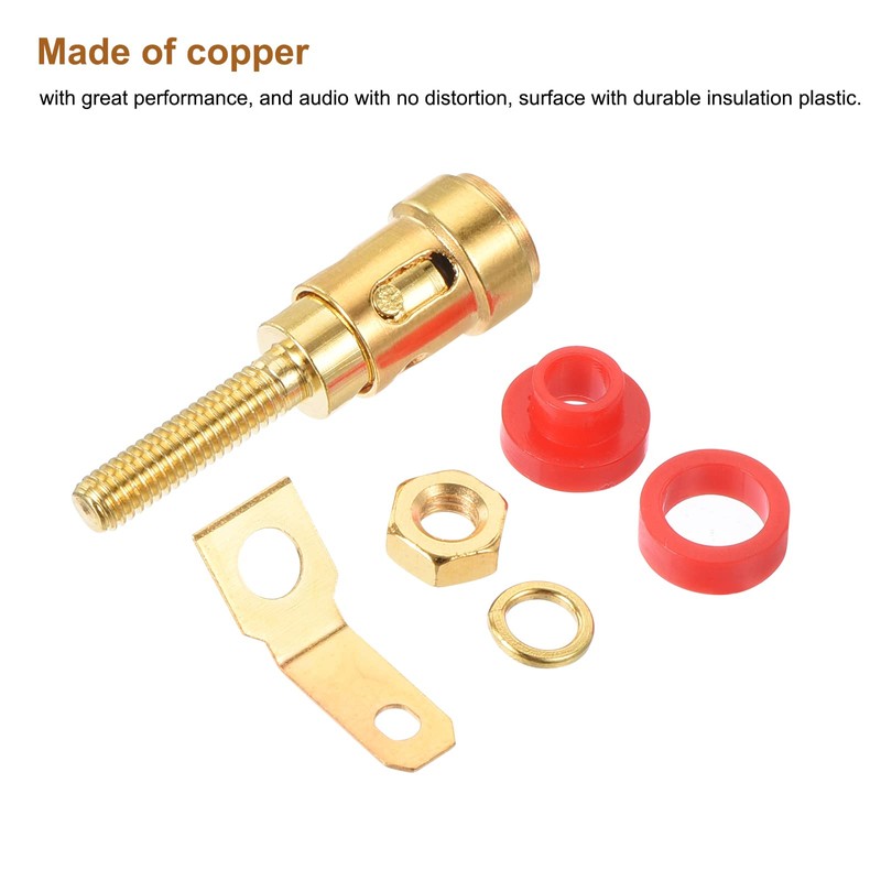 MECCANIXITY Terminal Binding Post Amplifier Jack Speaker Connector Black Red