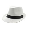 Gossifan Straw Fedora Hat for Men Panama Hat Short Brim