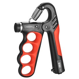 Grip Strengthener,5-100 Kg Adjustable Hand Gripper Strengthener, Forearm Strengthener Workout Kit, Finger Strengthener for Finger Forearm Exerciser Hand Grippers Training (red)
