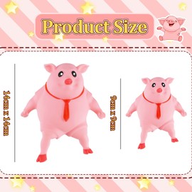 MINISOISO 2 Stück Schweine Quetschspielzeug, Anti Stress Schwein, Kreatives Dekompressions Piggy, Schwein Stressspielzeug, Squishy Squeeze Spielzeug, Anti Stress Spielzeug für Kinder Erwachsener