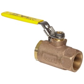 Apollo 70-100 Series Bronze Ball Valve with Automatic Drain, Two Piece, Inline, Latch-Lock Lever, 3/8" NPT Female