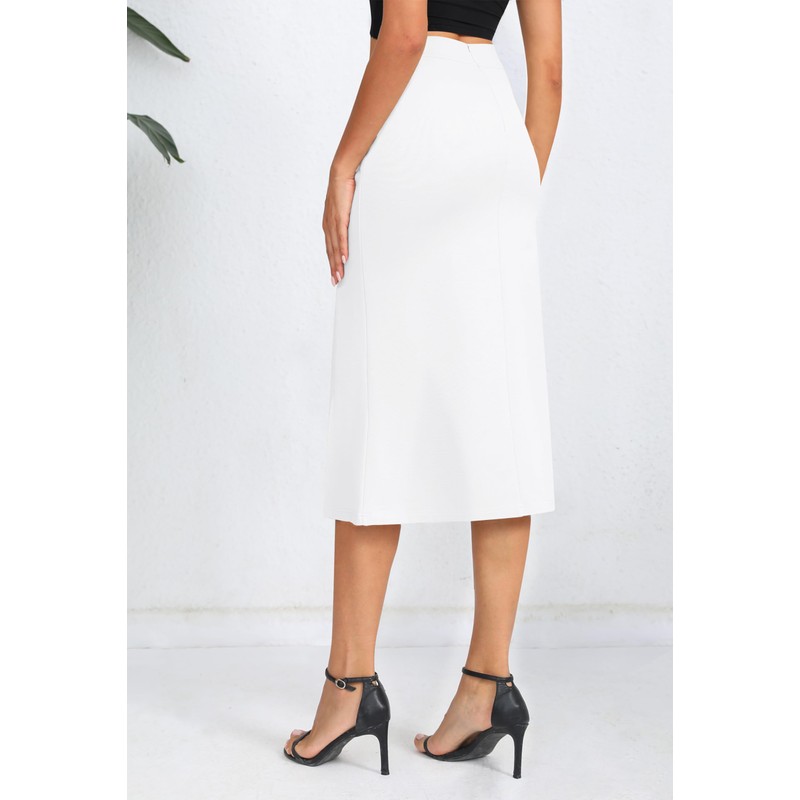 Urban CoCo Women's Stretch Office Fishtail Pencil Skirt High Waist