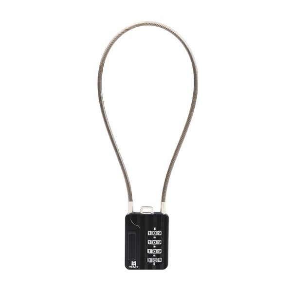 RESET-200 (1 Pack) 4-Digit Combination Flexible Cable Padlock, 12 inch