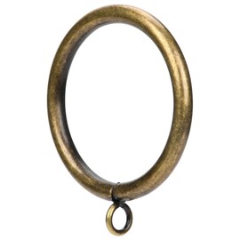 Curtain Ring Metal 28-Pcs 2.0 Inch Inner Diameter with Eyelets Fit Up to 1.7 Inch Rod Large Wire Diameter (Antique Brass-28pcs)