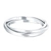 BORUO 925 Sterling Silver Ring, Fidget Ring Anxiety Ring, Triple