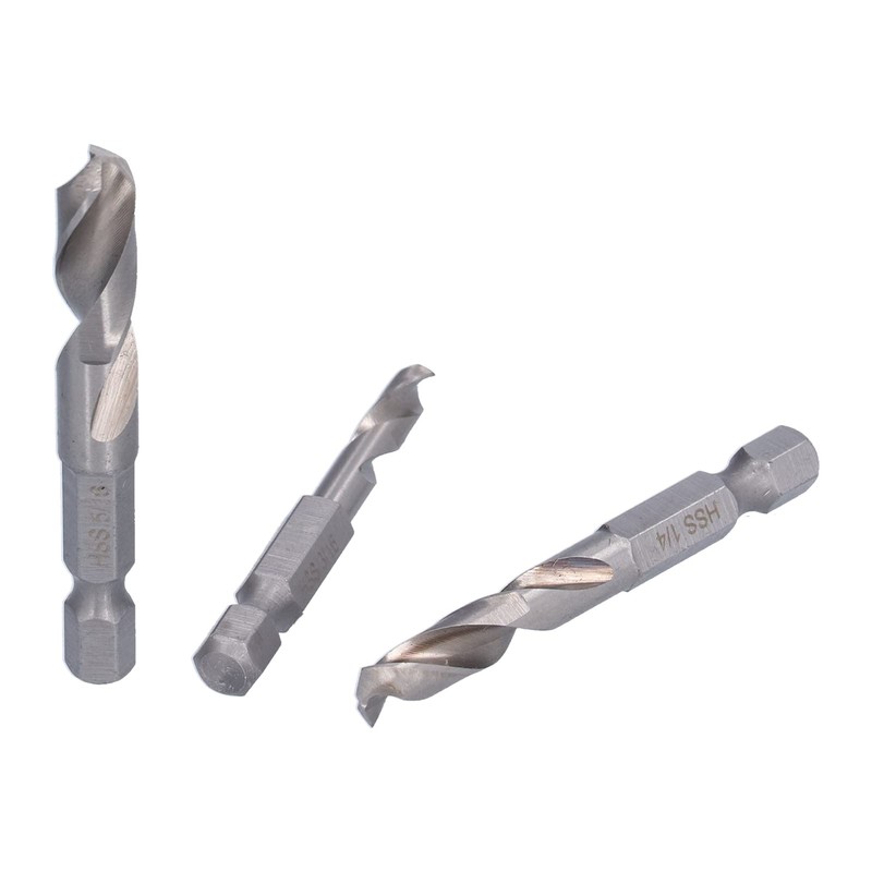 KIMISS 5 Pcs High Speed Steel Hex Shank Drill Bits