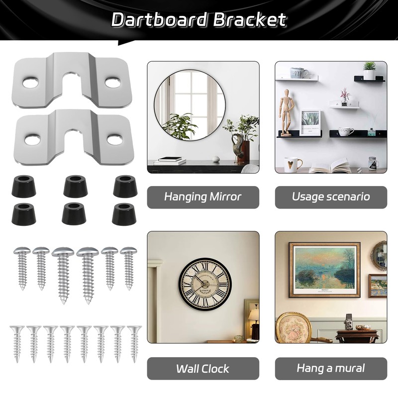 CyeeLife Dartboard Mounting Bracket,Dartboard Hanging Bracket for Steel Dart Games,Dart