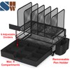 Simple Houseware Mesh Desk Organizer with Sliding Drawer, Double Tray