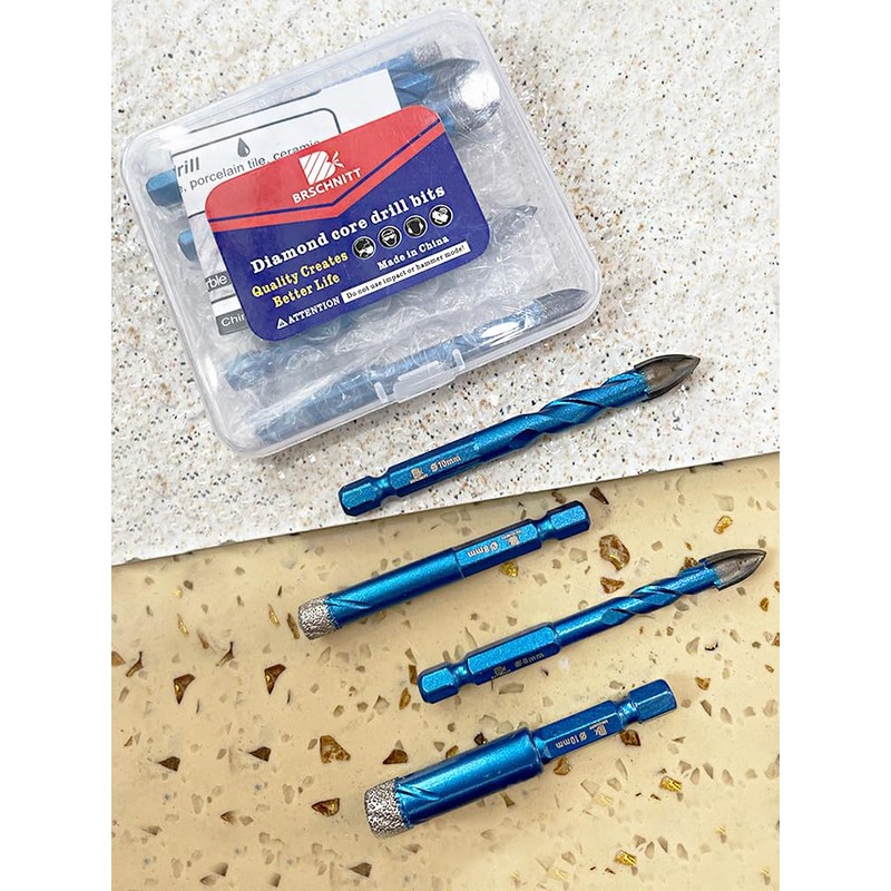 Diamond Drill Bit - BRSCHNITT 10pcs Masonry Drill Bits Set