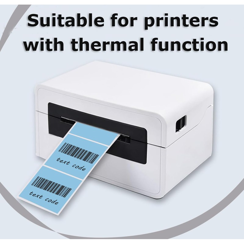 3" x 2" Thermal Labels Stickers Blue, Thermal Printer Thermal