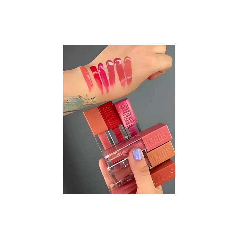 Labiales Liquidos Intensa Cobertura Set De 6 Varios Tonos