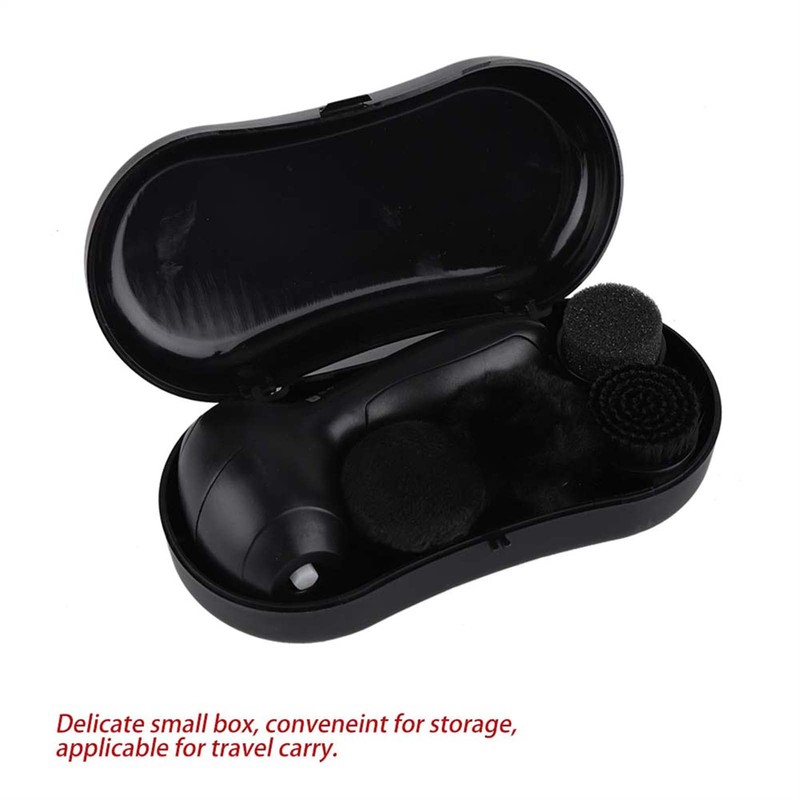 Electric Shoes Polisher, Light Weight Black Plastic Leather Electric Brushes,