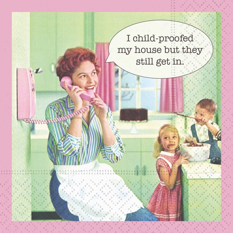 Retro Cocktail Napkin - Funny Cocktail Napkins for Women Boxed