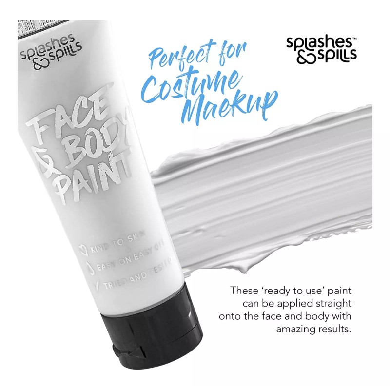Splashes & Spills Cara Y El Cuerpo Pintura Crema Blanco,