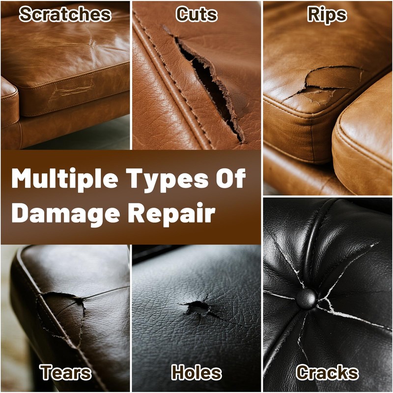 Leather and Vinyl Repair Kit, Endhokn 5 Colors Leather Repair