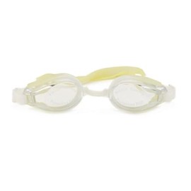 Kids Teens Swimming Goggles - UV Protection Anti Fog Swim Goggles With Attached Ear Plugs - Unisex Boys Girls Goggles - Comfortable Strap & Fit for Kids 6-14 years (White & Yellow)